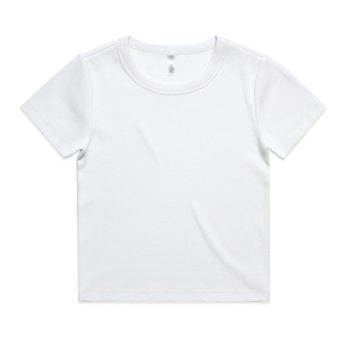 WHITE wo's-organic-rib-tee-white